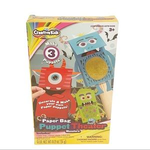 Creative Kids Paper Bag Puppet Theater Crafts Playtime‎ New NWT